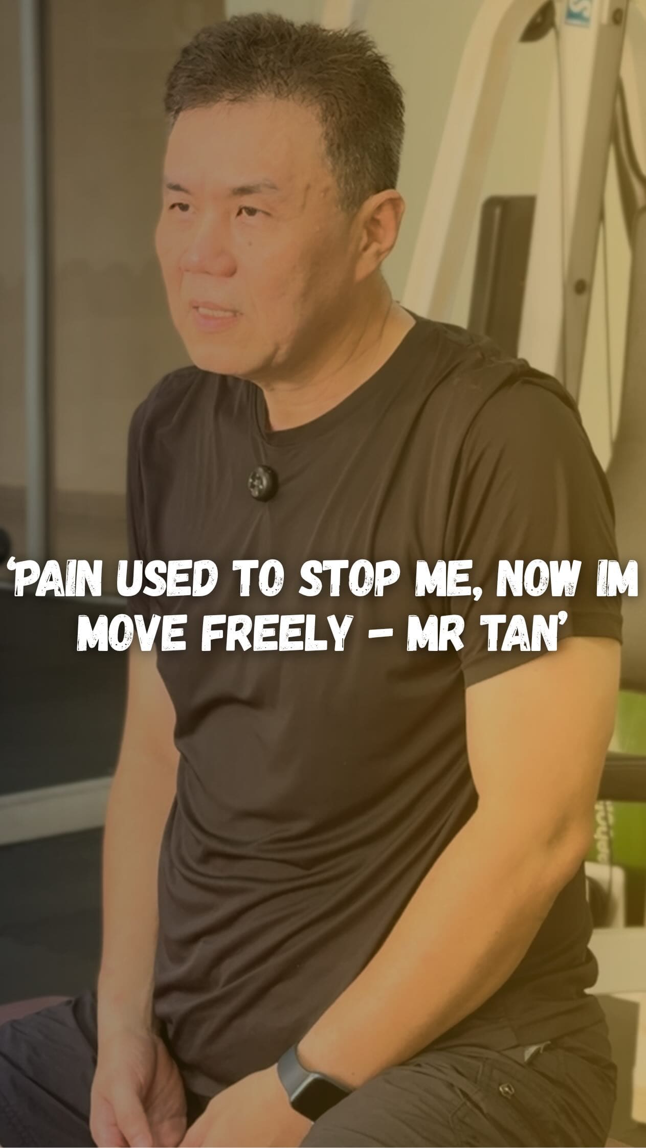 Mr. Tan sharing his Fitness Aspire training experience